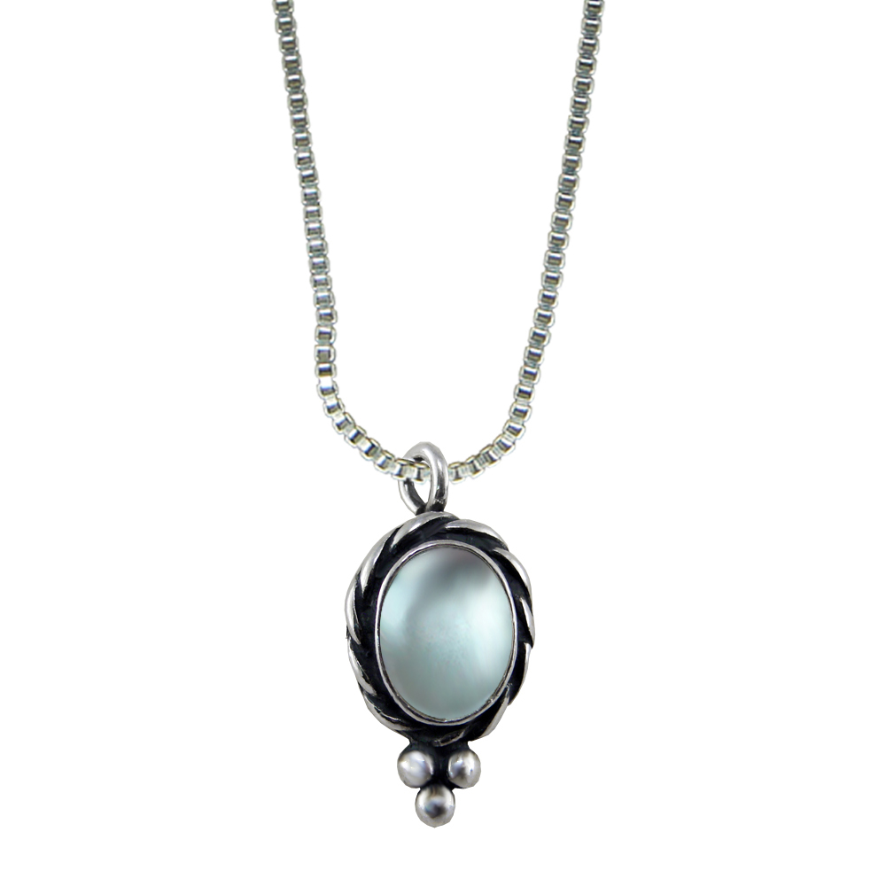 Sterling Silver Little Blue Topaz Pendant Necklace